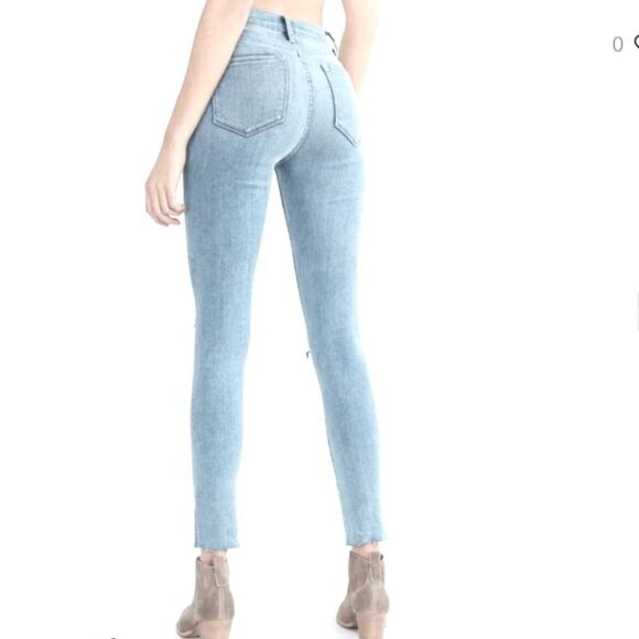 BDG High Rise Twig Crop Ankle Distressed Blue Jeans 28w light wash - Picture 12 of 12